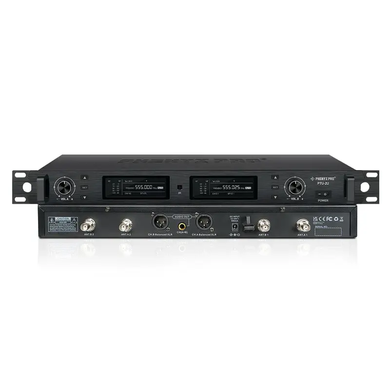 PTU-2U-1H1B_-_Black_-_Professional_Wireless_Microphone_Receiver_-_Front_Back_-_Phenyx_Pro.webp