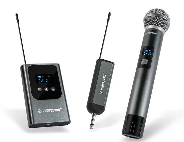 Phenyx Pro PDP-2-1H1B | Dual Digital Portable Wireless Microphone System SKU# PDP-2-1H1B