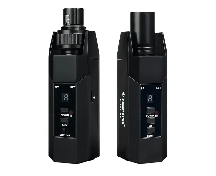 Phenyx Pro PTU-X | Plug-on XLR Wireless Transmitter Receiver System w/ 16 UHF Frequencies SKU# PTU-X