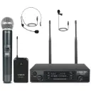 Phenyx Pro PTU-71-1H1B | Dual UHF Wireless Microphone System w/ Auto-Scan SKU# PTU-71-1H1B