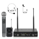 Phenyx Pro PTU-52-1H1B | Dual Wireless Microphone System w/ Frequency Hopping SKU# PTU-52-1H1B