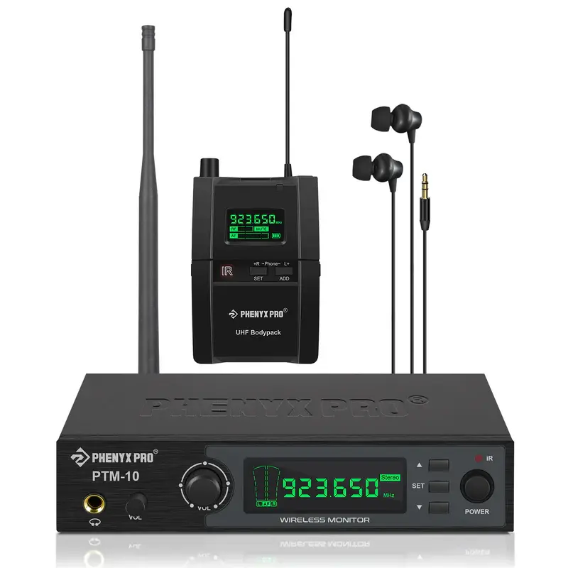 Phenyx Pro PTM-10-1B | UHF Stereo Wireless In-Ear Monitor System SKU# PTM-10-1B