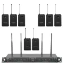 Phenyx Pro PTU-6000-8B | Eight-channel UHF Wireless Microphone System w/ Auto-Scan SKU# PTU-6000-8B