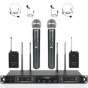 Phenyx Pro  PTU-7000-2H2B | Quad UHF Wireless Microphone System w/ Auto-Scan SKU# PTU-7000-2H2B