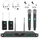 Phenyx Pro PTU-5000-2H2B | UHF Fixed Frequency Quad Wireless Microphone System SKU# PTU-5000-2H2B