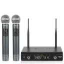 Phenyx Pro  PTU-52-2H | Dual Wireless Microphone System w/ Frequency Hopping SKU# PTU-52-2H