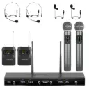Phenyx Pro PTU-5200-2H2B | Quad Wireless Microphone System w/ Frequency Hopping SKU# PTU-5200-2H2B 