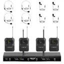Phenyx Pro  PTU-5200-4B | Quad Wireless Microphone System w/ Frequency Hopping SKU# PTU-5200-4B