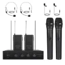 Phenyx Pro  PTV-2000-2H2B | VHF Fixed Frequency Quad Wireless Microphone System SKU# PTV-2000-2H2B