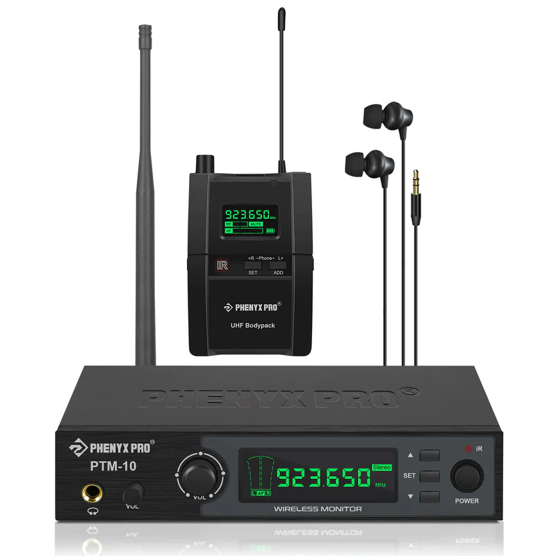 Phenyx Pro  PTM-10-1B | UHF Stereo Wireless In-Ear Monitor System SKU# PTM-10-1B