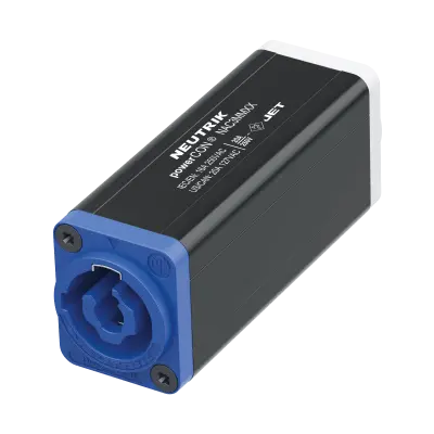 Neutrik NAC3MMXX powerCON® Coupler for IEC 60320-1 XX Series (Blue) SKU# NAC3MMXX