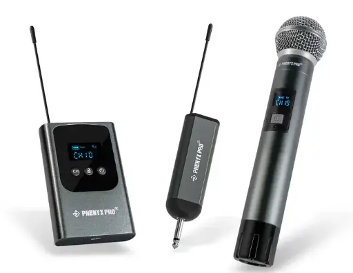 Phenyx Pro PDP-2-1H1B | Dual Digital Portable Wireless Microphone System SKU# PDP-2-1H1B