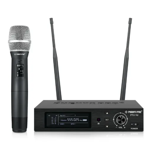 Phenyx Pro PTU-1U-1H | True Diversity Single Wireless Microphone System SKU# PTU-1U-1H
