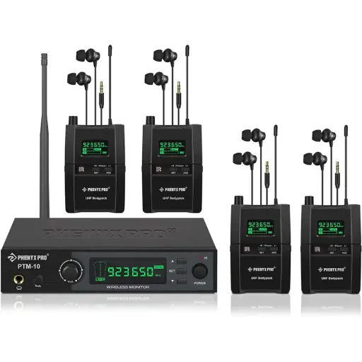 Phenyx Pro  PTM-10-4B | UHF Stereo Wireless In-Ear Monitor System SKU# PTM-10-4B