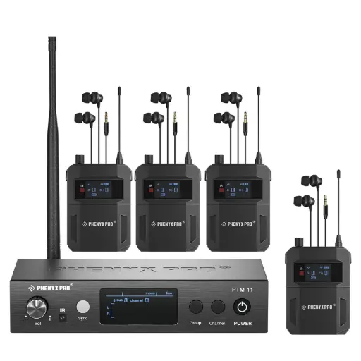 Phenyx Pro  PTM-11-4B | UHF Mono Wireless In-Ear Monitor System w/ 1 Loop Output SKU# PTM-11-4B