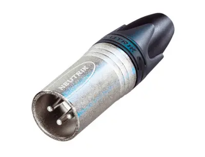 Neutrik NC3MXX 3-Pole XLR Male Cable Connector, Nickel Housing, Silver Contacts SKU# NC3MXX 