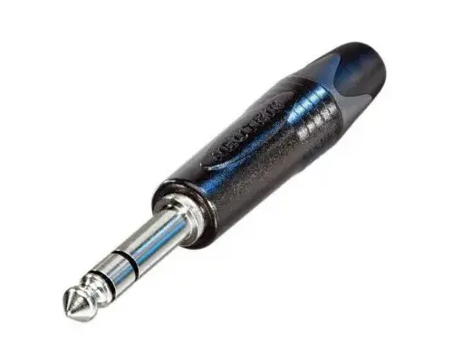 Neutrik NP3X-BAG 3 pole 1/4" Professional Phone Plug, Nickel Contacts, Black Shell SKU# NP3X-BAG