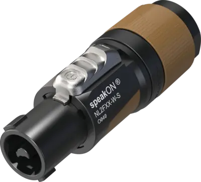 Neutrik NL2FXX-W-S Two-Pole speakON®   Connector (Brown) SKU# NL2FXX-W-S