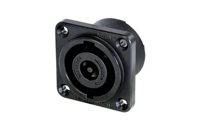 Neutrik NL8MPRXX-BAG 8 Pole  speakON® Male Chassis Connector - Black Metal Square G-size Housing/Countersunk Thru Holes SKU# NL8MPRXX-BAG 