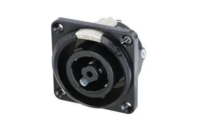 Neutrik NLT8FPXX-BAG 8 Pole speakON®  Female Chassis Connector, Metal Square Black G-size Housing SKU# NLT8FPXX-BAG